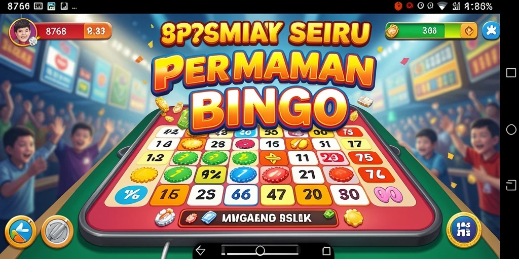 Tampilan gameplay seru dari aplikasi Bingo 8768.