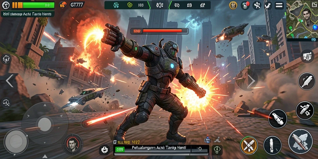 Tampilan seru gameplay aksi GT777 yang mendebarkan.