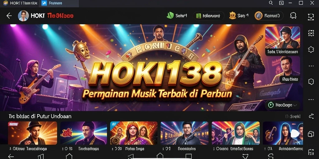 Screenshot gameplay HOKI138 menampilkan pengalaman seru bermain musik.