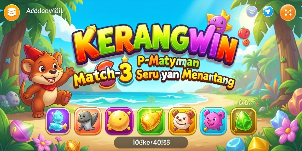 Tangkapan layar gameplay KERANGWIN yang penuh warna dan seru.