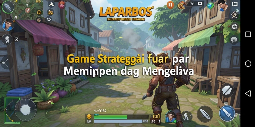 Tampilan utama gameplay LAPARBOS yang menarik dan strategis.