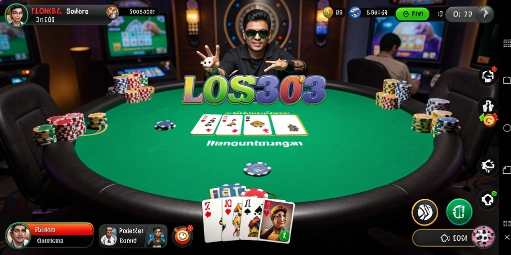 Screenshot gameplay LOS303 yang menampilkan keseruan bermain Poker.