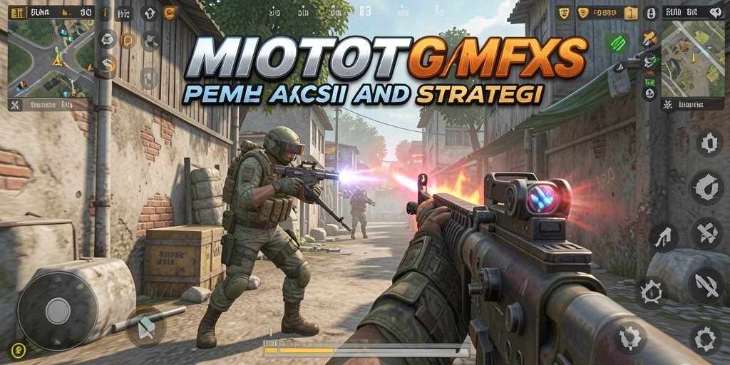 Menampilkan aksi intens dari gameplay MIOTOTO FPS.