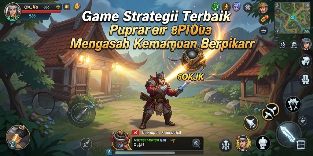 Tampilan menarik dari gameplay strategi di OKJK dengan pertempuran seru.