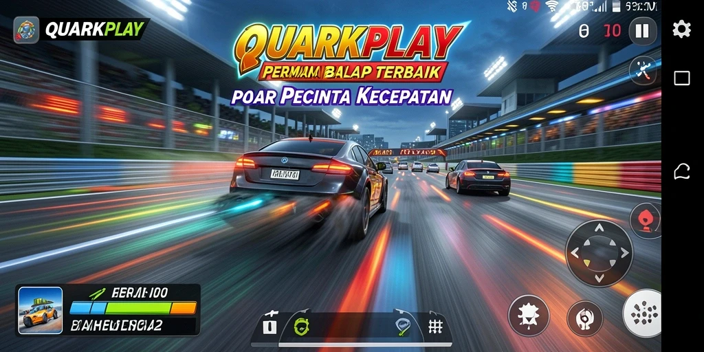 Gameplay Racing yang mendebarkan dan penuh aksi di QUARKPLAY.